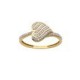 ANILLO DE CORAZÓN EN ORO AMARILLO CON DIAMANTES RF8660Y - Envío Gratuito