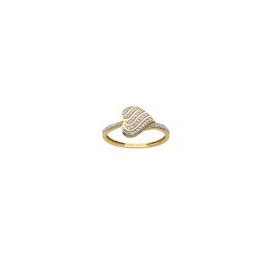 ANILLO DE CORAZÓN EN ORO AMARILLO CON DIAMANTES RF8660Y - Envío Gratuito