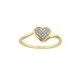 ANILLO DE CORAZÓN EN ORO AMARILLO Y BLANCO CON BRILLANTES W7XRF5491YW - Envío Gratuito