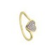 ANILLO DE CORAZÓN EN ORO AMARILLO Y BLANCO CON BRILLANTES W7XRF5491YW - Envío Gratuito