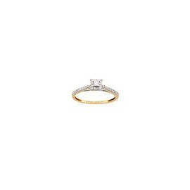 ANILLO DE ORO AMARILLO Y BLANCO CON BRILLANTES WENOQ3837YW - Envío Gratuito