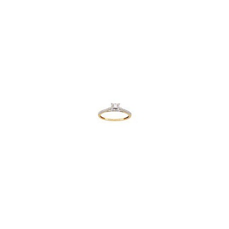 ANILLO DE ORO AMARILLO Y BLANCO CON BRILLANTES WENOQ3837YW - Envío Gratuito