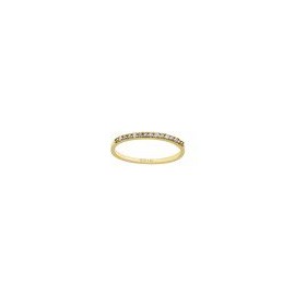 ANILLO DE ORO AMARILLO CON BRILLANTES B2287 - Envío Gratuito