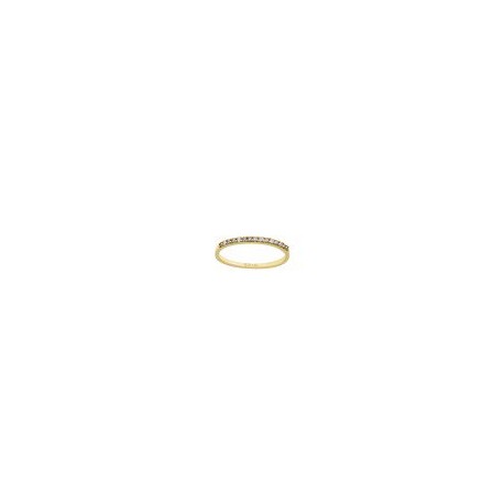 ANILLO DE ORO AMARILLO CON BRILLANTES B2287 - Envío Gratuito