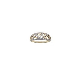 ANILLO DE ORO AMARILLO CON DE DIAMANTES 10189Q-WD4YT - Envío Gratuito