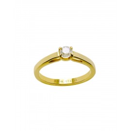 ANILLO SOLITARIO DE ORO AMARILLO B2341 - Envío Gratuito