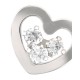 BROQUELES DE CORAZÓN EN ORO BLANCO CON ZIRCONIAS BZR23830B - Envío Gratuito