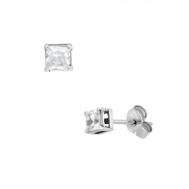 BROQUELES DE ORO BLANCO CON DIAMANTE CO44-EARQW - Envío Gratuito