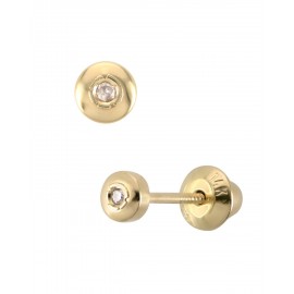 BROQUELES DE ORO AMARILLO CON DIAMANTE BZR24256-A