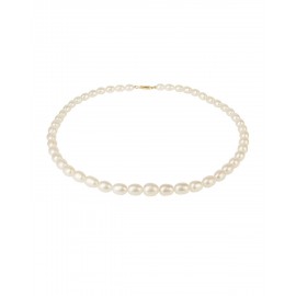 COLLAR DE PERLAS CON ORO AMARILLO BN008 - Envío Gratuito