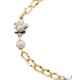 PULSERA PARA NIÑA EN ORO AMARILLO Y BLANCO CON PERLAS PU07129 - Envío Gratuito