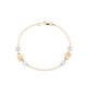 PULSERA PARA NIÑA EN ORO AMARILLO Y BLANCO PU06704 - Envío Gratuito