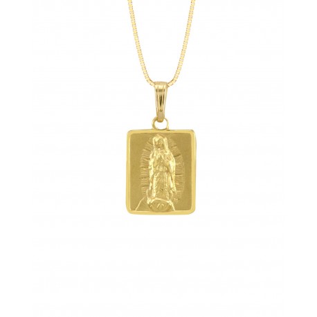 MEDALLA IMAGEN VIRGEN DE GUADALUPE EN ORO AMARILLO ME14-YCU2VG - Envío Gratuito