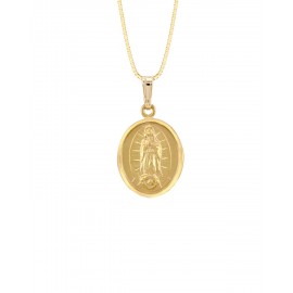 MEDALLA IMAGEN VIRGEN DE GUADALUPE EN ORO AMARILLO ME14-YOV2VG - Envío Gratuito