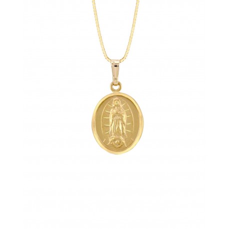 MEDALLA IMAGEN VIRGEN DE GUADALUPE EN ORO AMARILLO ME14-YOV2VG - Envío Gratuito