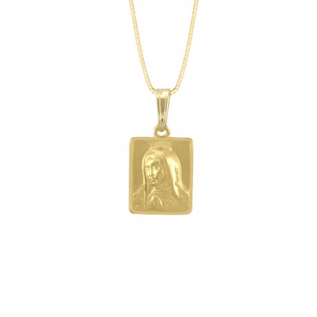 MEDALLA IMAGEN VIRGEN DE GUALUDAPE BUSTO EN ORO AMARILLO ME14-YCU1GB - Envío Gratuito