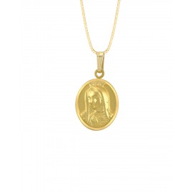 MEDALLA IMAGEN VIRGEN DE GUADALUPE BUSTO EN ORO AMARILLO ME14-YOV2GB - Envío Gratuito