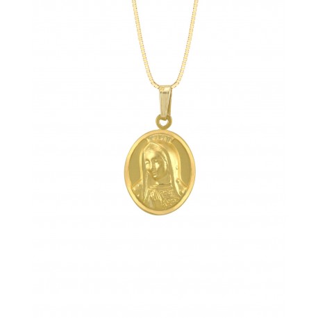 MEDALLA IMAGEN VIRGEN DE GUADALUPE BUSTO EN ORO AMARILLO ME14-YOV2GB - Envío Gratuito