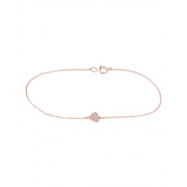 PULSERA DE CORAZÓN EN ORO ROSA CON DIAMANTES 12017L-WD4RT - Envío Gratuito