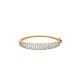 BRAZALETE DE ORO AMARILLO Y BLANCO CON ZIRCONIAS ABRB058YW-102 - Envío Gratuito