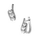 ARETES DE ORO BLANCO CON DIAMANTES Y PERLA 12112W-WP4WT - Envío Gratuito