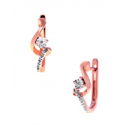 ARETES DE ORO ROSA CON DIAMANTES 17322WWD4RV - Envío Gratuito