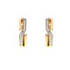 ARETES DE ORO AMARILLO CON DIAMANTES 15767W-WD4YV - Envío Gratuito