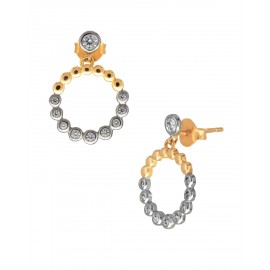 ARETES DE ORO AMARILLO CON ZIRCONIAS 01CA06704.14 - Envío Gratuito