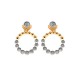 ARETES DE ORO AMARILLO CON ZIRCONIAS 01CA06704.14 - Envío Gratuito