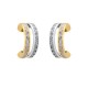 ARETES DE ORO BLANCO Y AMARILLO CON ZIRCONIAS 0004YW-26 - Envío Gratuito