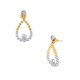 ARETES DE ORO AMARILLO CON PLATINADO CON ZIRCONIAS 01.CA066.04.14 - Envío Gratuito