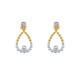 ARETES DE ORO AMARILLO CON PLATINADO CON ZIRCONIAS 01.CA066.04.14 - Envío Gratuito